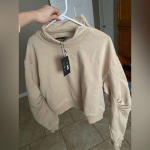 PopFlex x Wendy’s Lookbook collab Uptown Mockneck Sweatshirt in sand